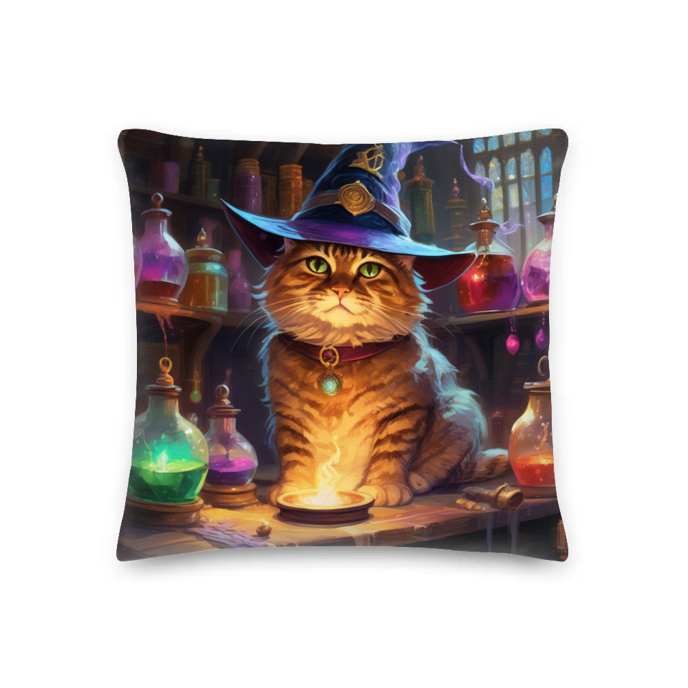 PugMug Custom Tabby Exotic Cat Premium Pillow
