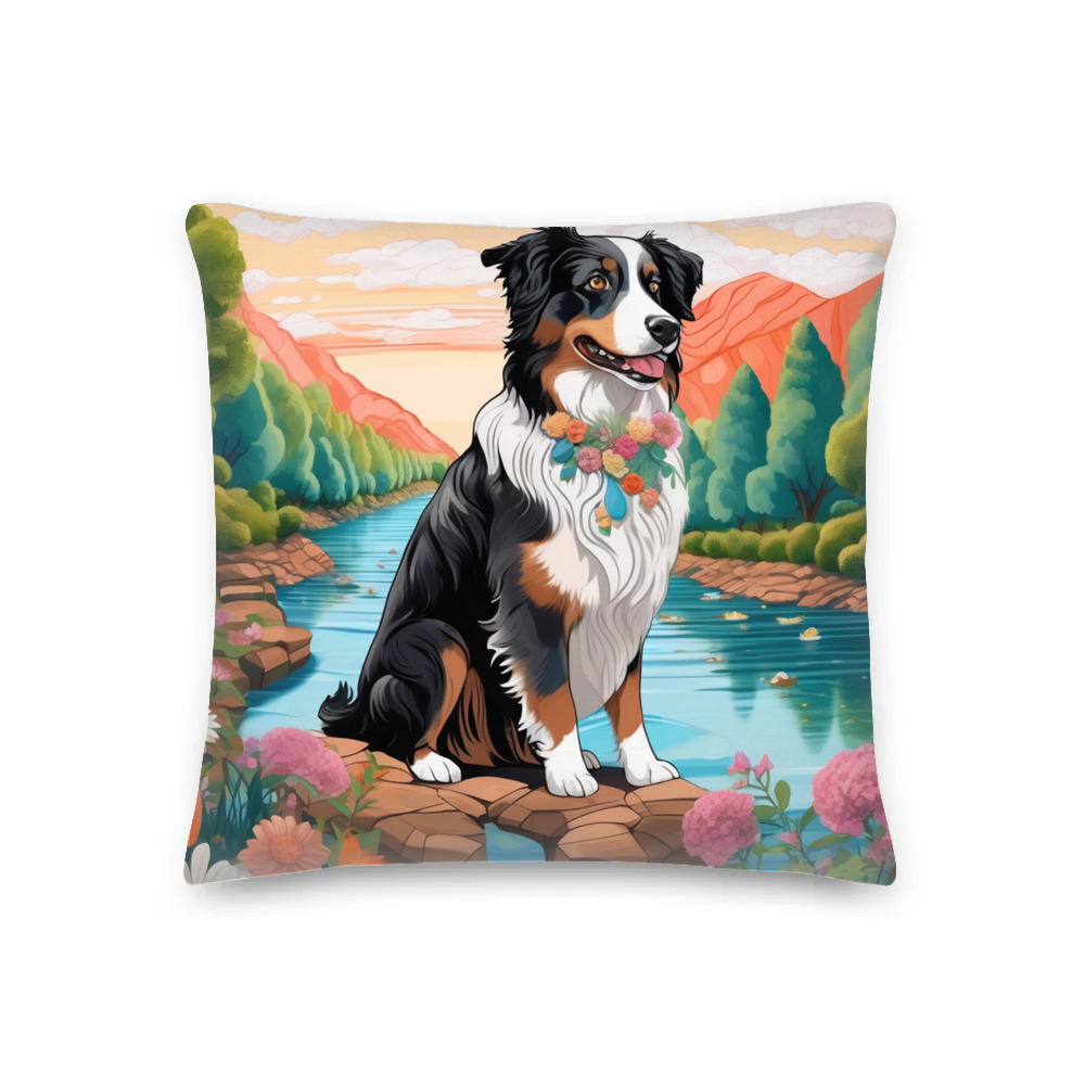 PugMug Custom Australian Shepherd Dog Premium Pillow