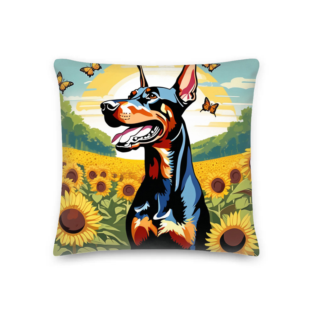 PugMug Custom Doberman Pinscher Premium Pillow