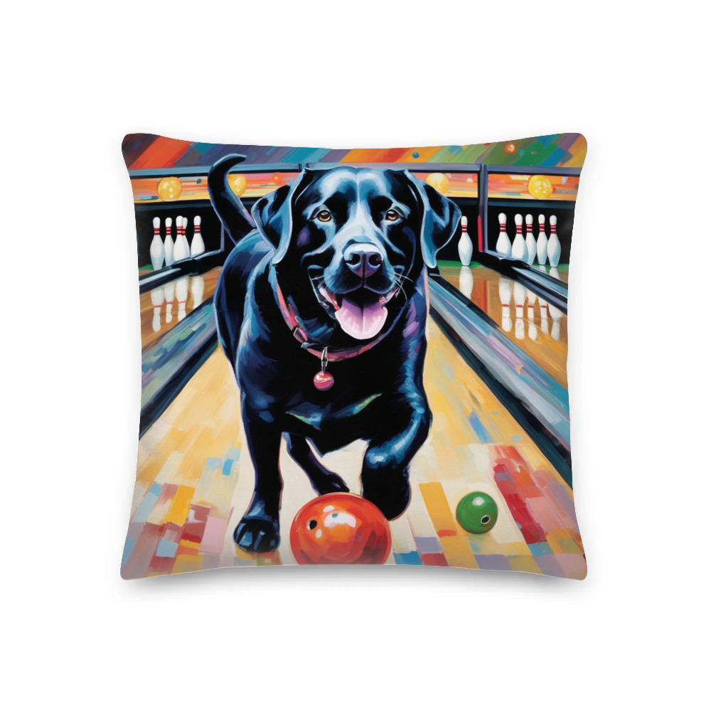 PugMug Custom Black Labrador Retriever Premium Pillow