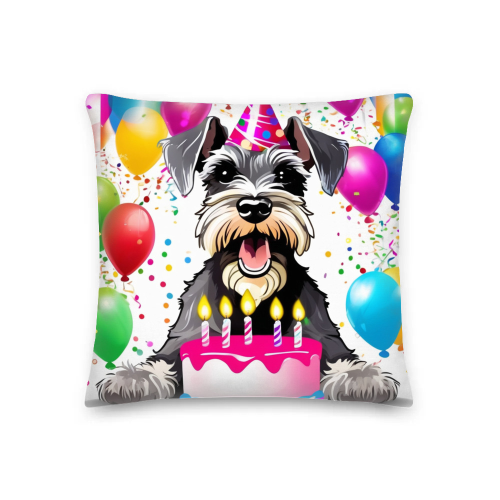PugMug Custom Miniature Schnauzer Premium Pillow