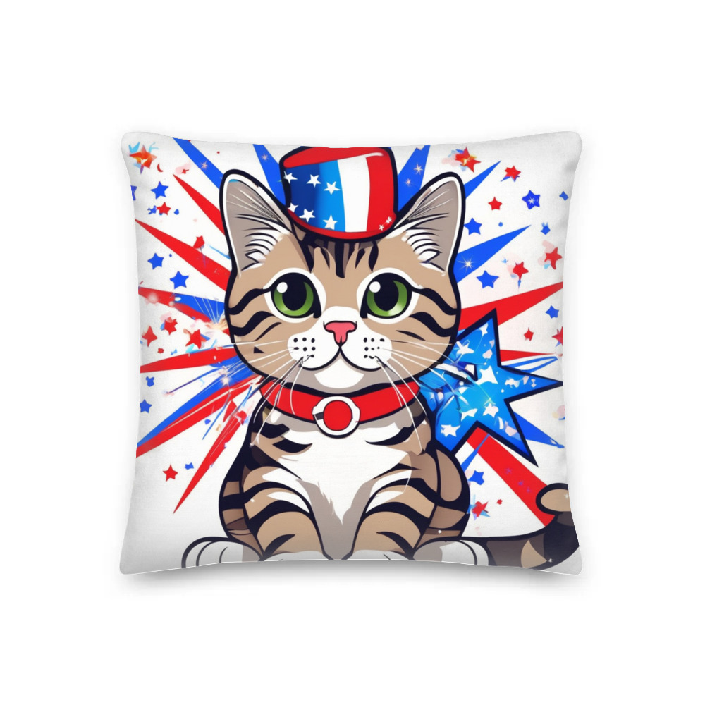PugMug Custom Tabby Scottish Fold Cat Premium Pillow