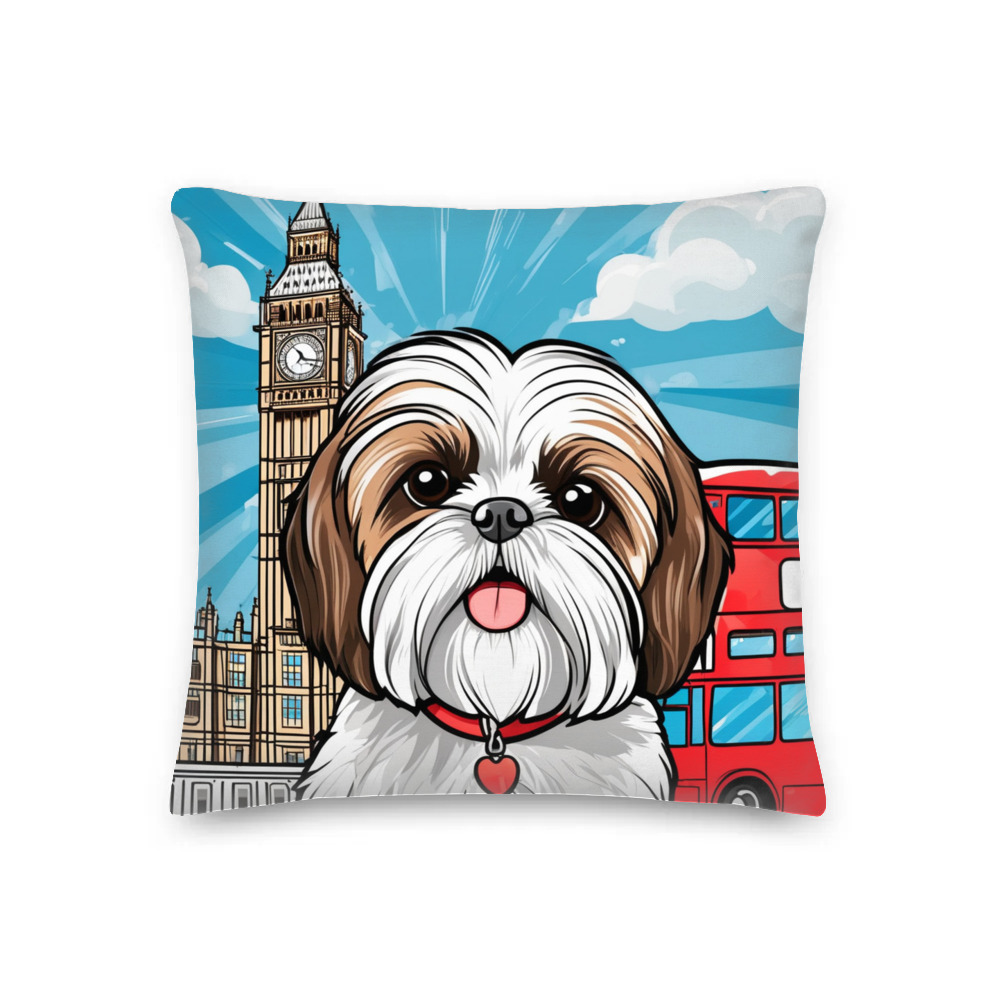 PugMug Custom Shih Tzu Premium Pillow