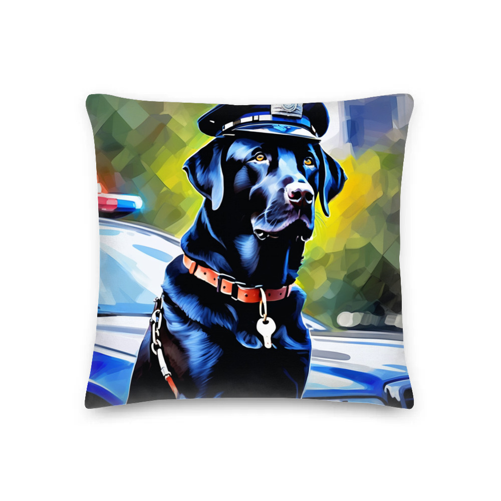 PugMug Custom Black Labrador Retriever Premium Pillow