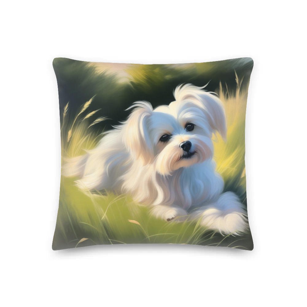 PugMug Custom Maltese Dog Premium Pillow