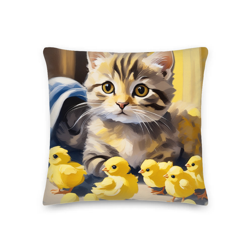 PugMug Custom Tabby Scottish Fold Cat Premium Pillow