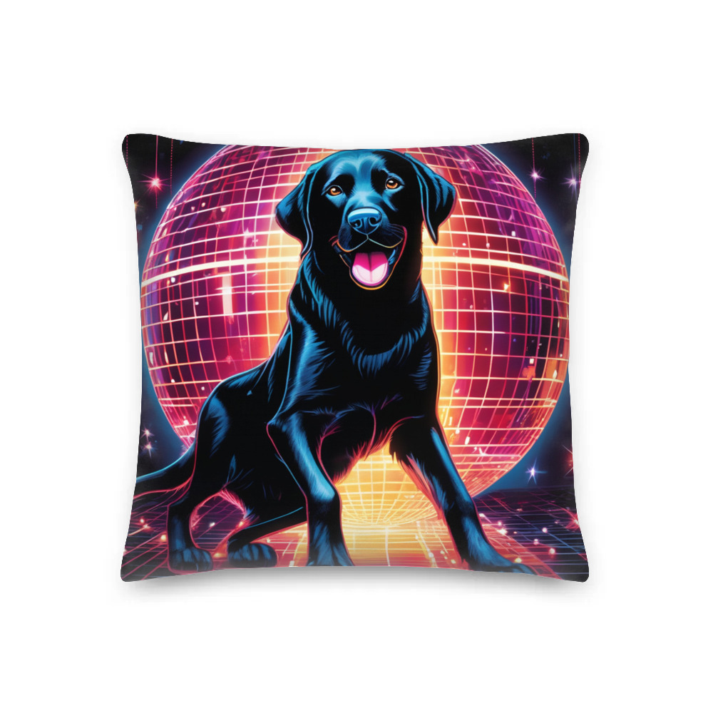 PugMug Custom Black Labrador Retriever Premium Pillow