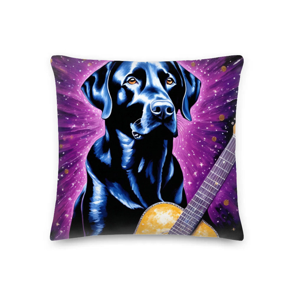 PugMug Custom Black Labrador Retriever Premium Pillow