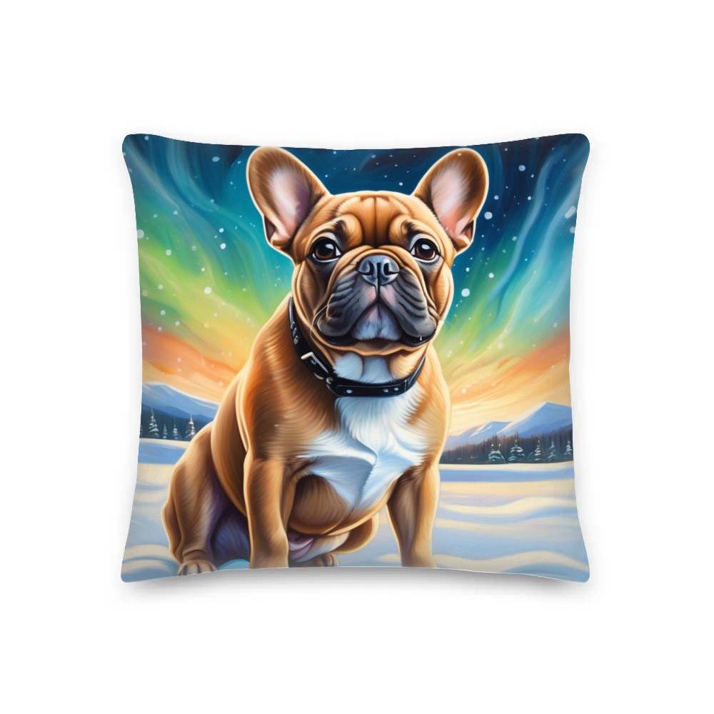 PugMug Custom Tan French Bulldog Premium Pillow