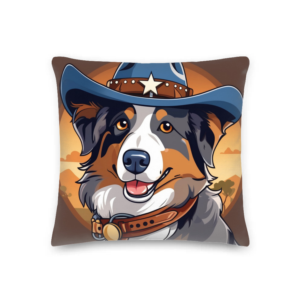 PugMug Custom Australian Shepherd Dog Premium Pillow