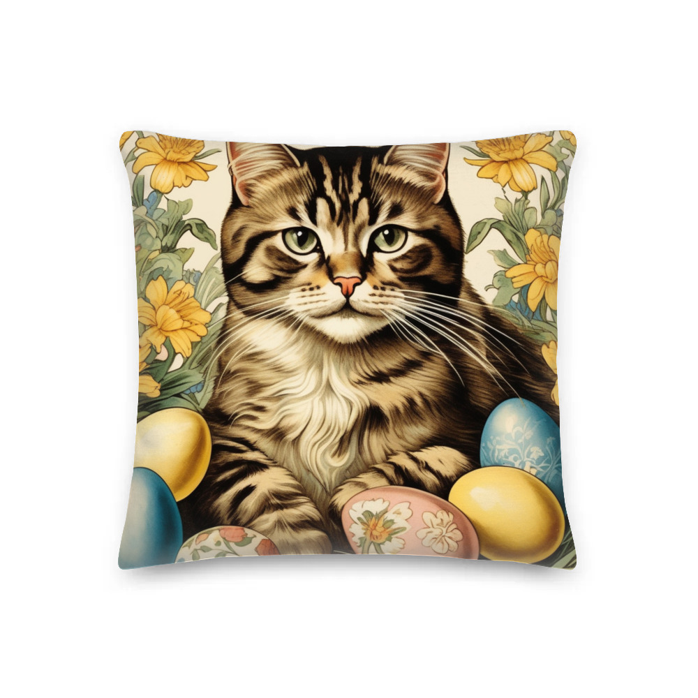 PugMug Custom Tabby Persian Cat Premium Pillow