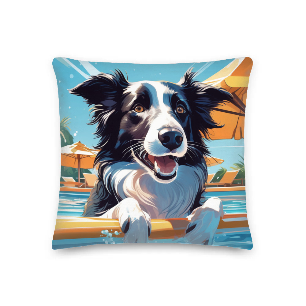 PugMug Custom Border Collie Premium Pillow