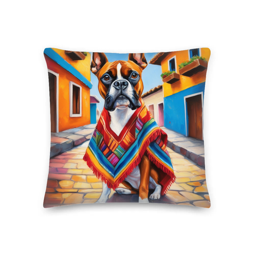 PugMug Custom Boxer Dog Premium Pillow