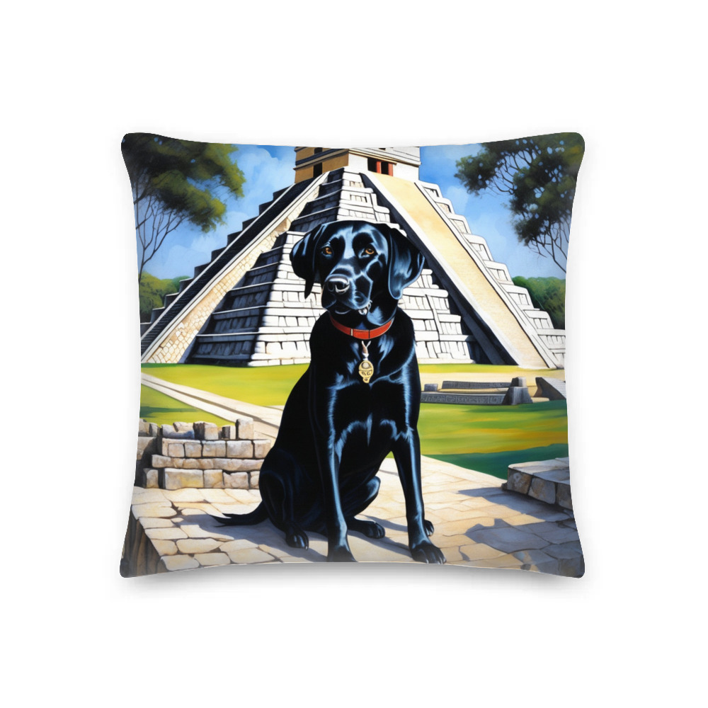 PugMug Custom Black Labrador Retriever Premium Pillow