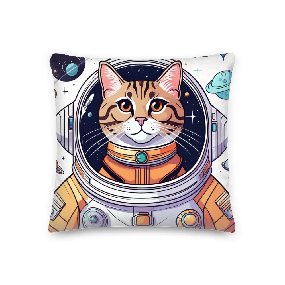 PugMug Custom Tabby Exotic Cat Premium Pillow