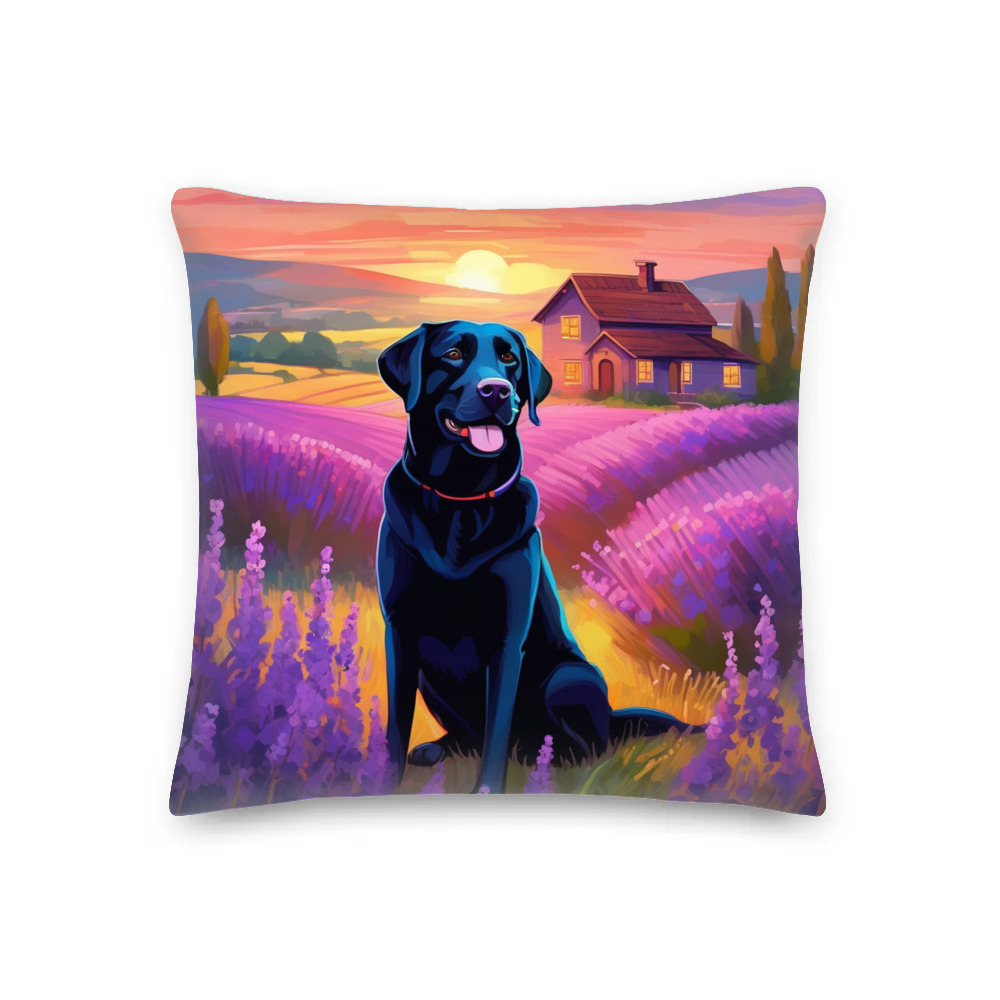 PugMug Custom Black Labrador Retriever Premium Pillow