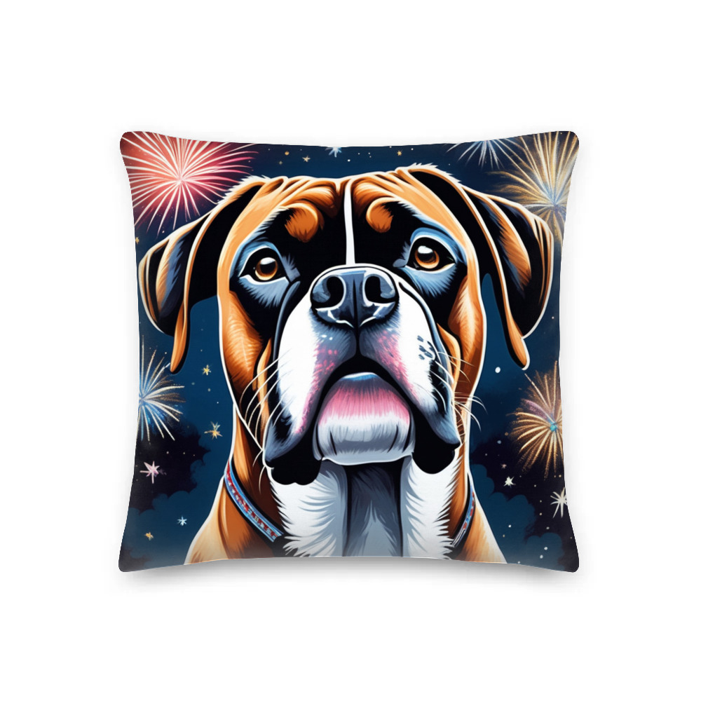 PugMug Custom Boxer Dog Premium Pillow