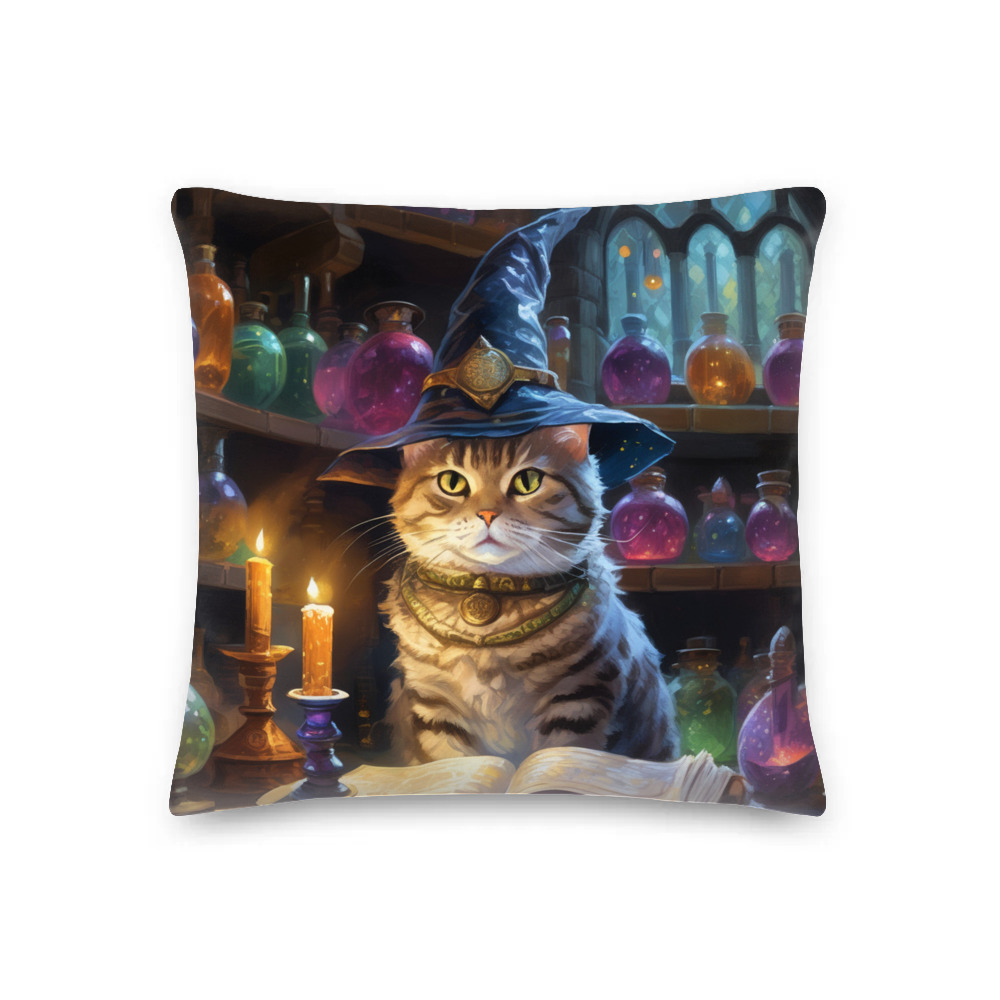 PugMug Custom Tabby American Shorthair Cat Premium Pillow