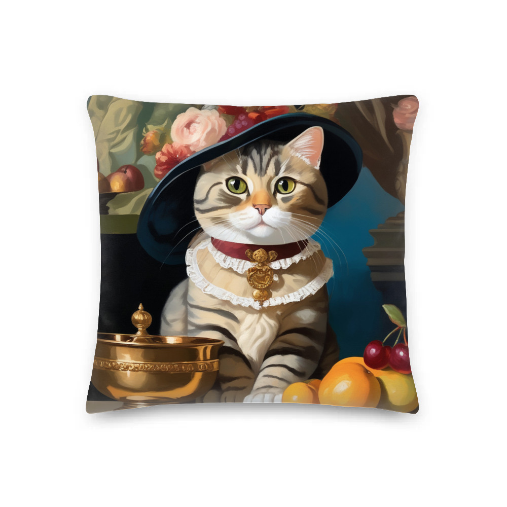 PugMug Custom Tabby British Shorthair Cat Premium Pillow