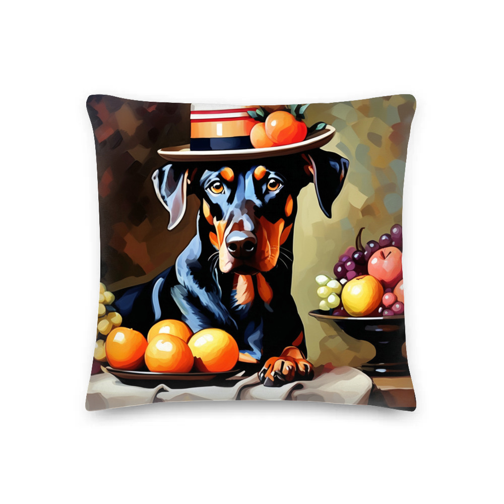 PugMug Custom Doberman Pinscher Premium Pillow