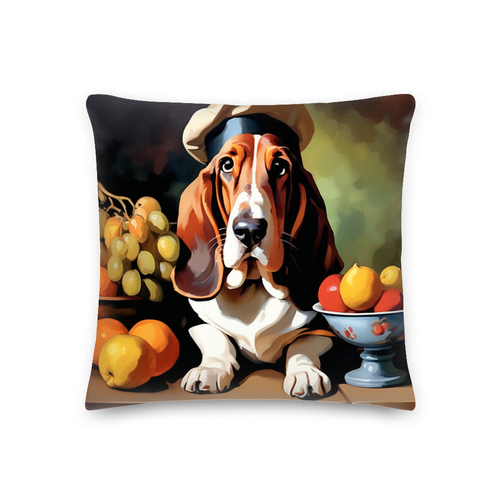 PugMug Custom Basset Hound Premium Pillow