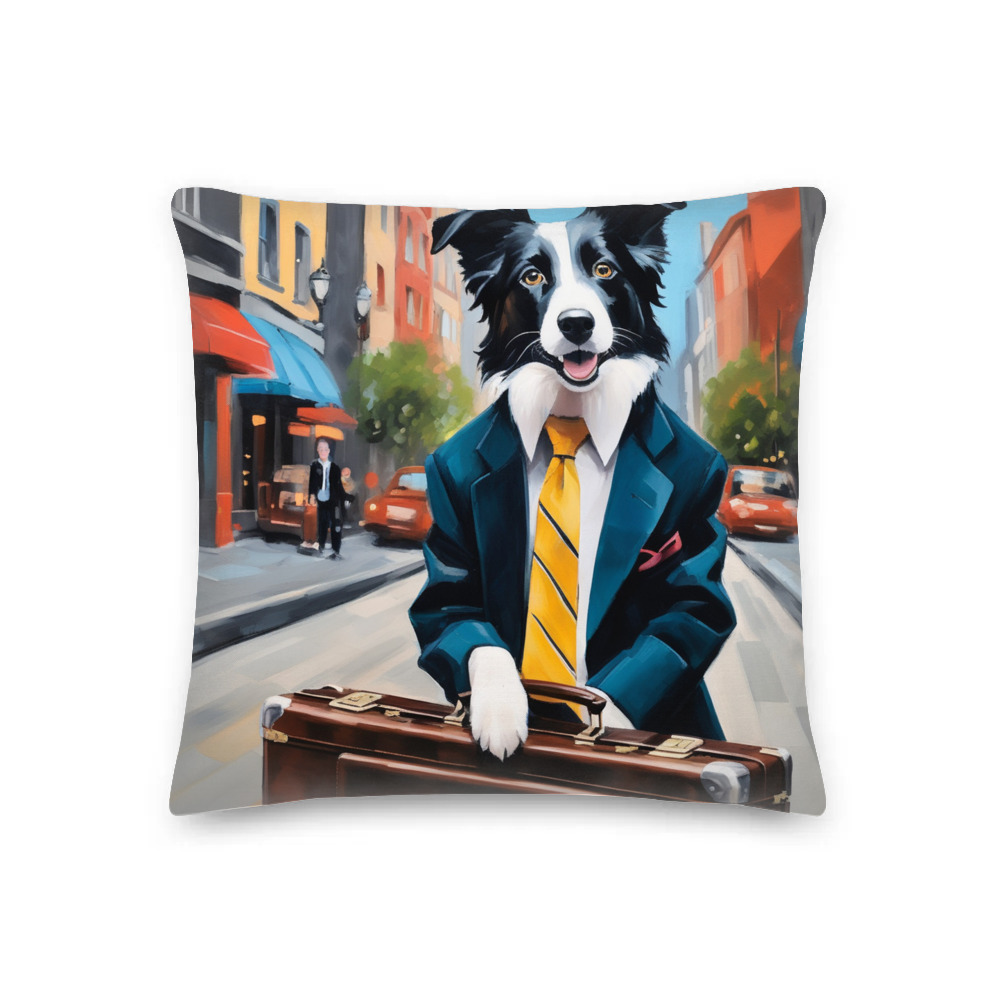 PugMug Custom Border Collie Premium Pillow