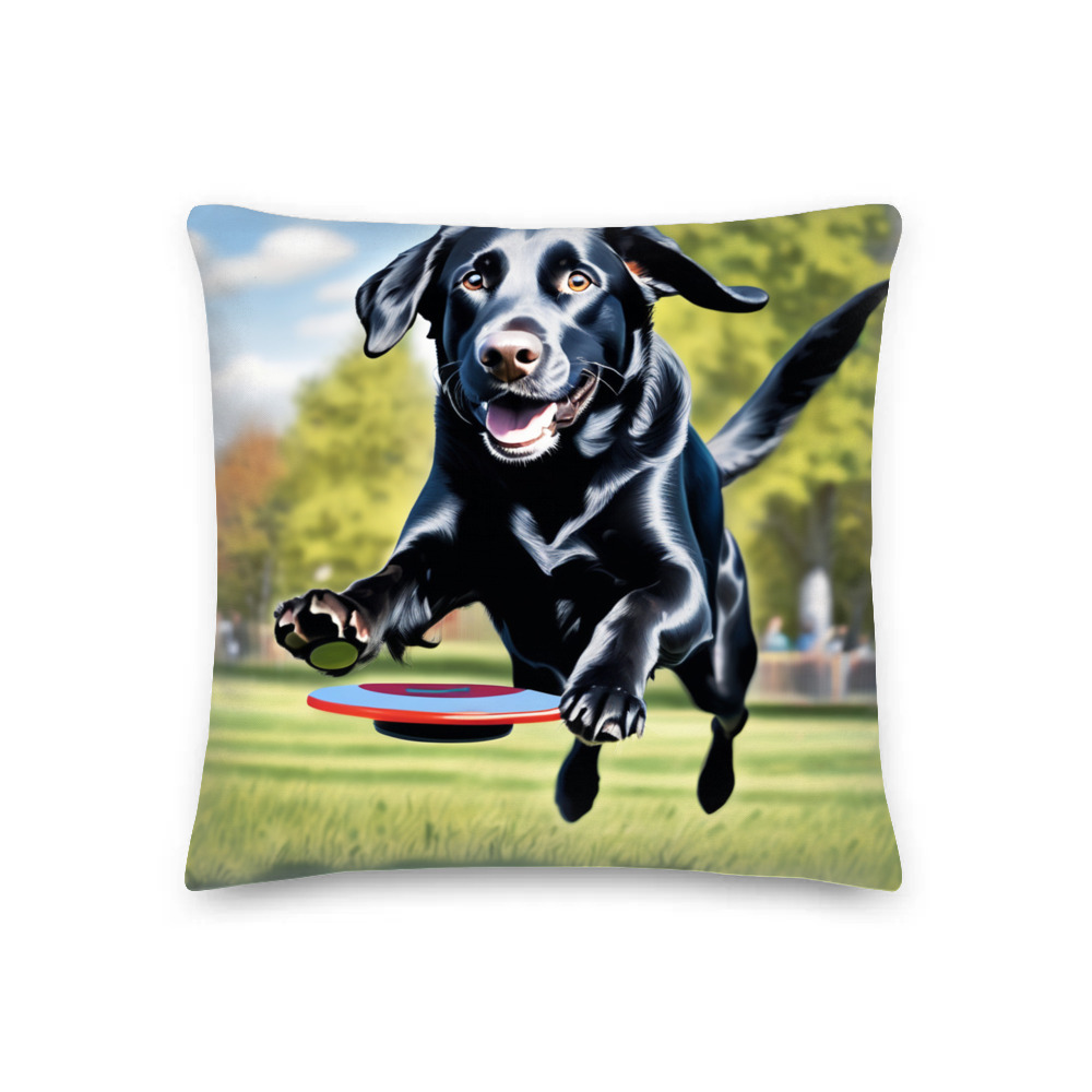 PugMug Custom Black Labrador Retriever Premium Pillow