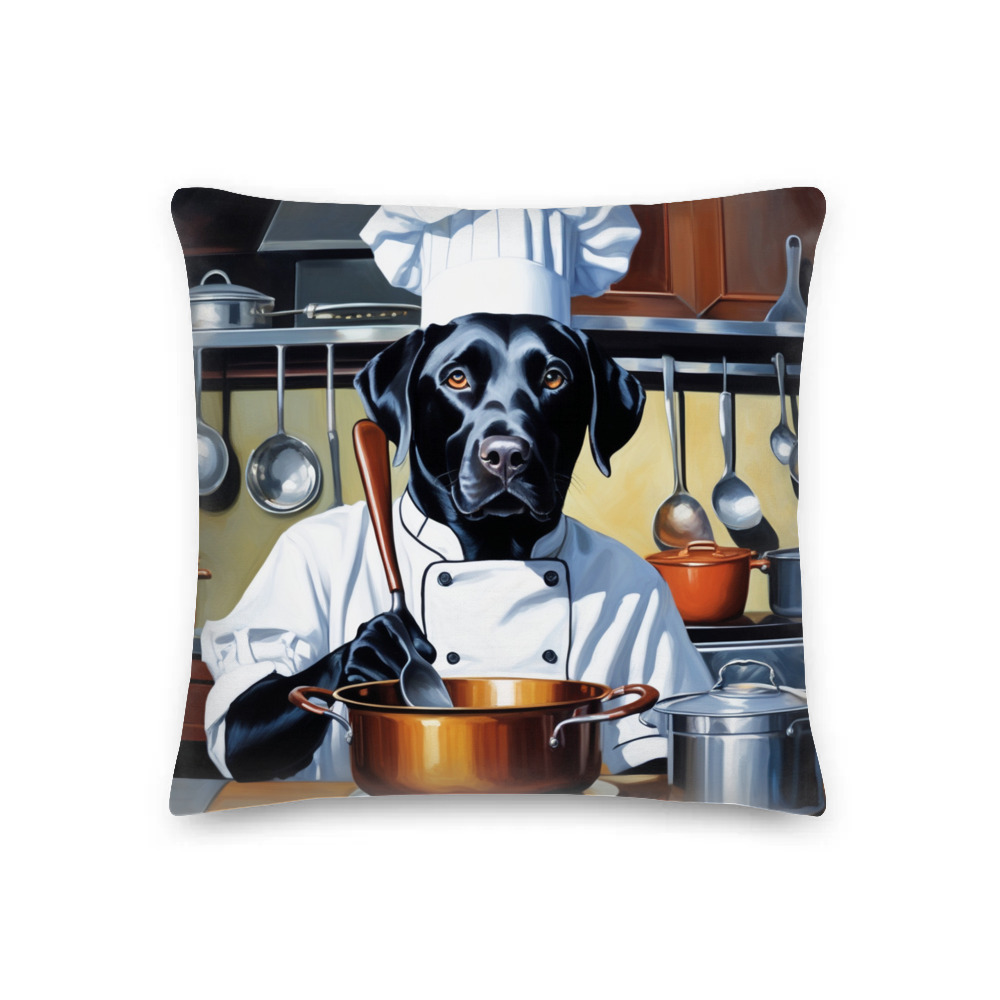 PugMug Custom Black Labrador Retriever Premium Pillow