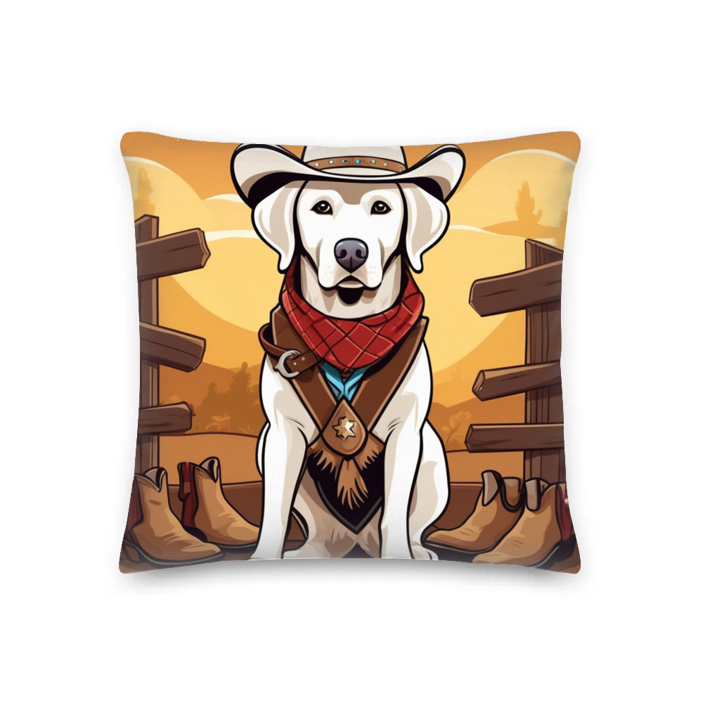 PugMug Custom White Labrador Retriever Premium Pillow