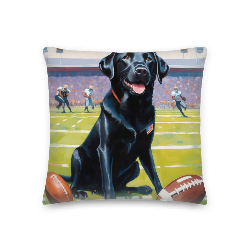 PugMug Custom Black Labrador Retriever Premium Pillow