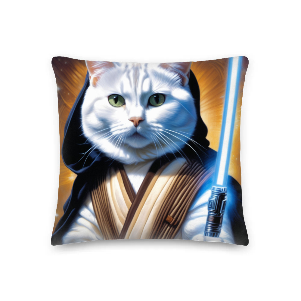 PugMug Custom White American Shorthair Cat Premium Pillow