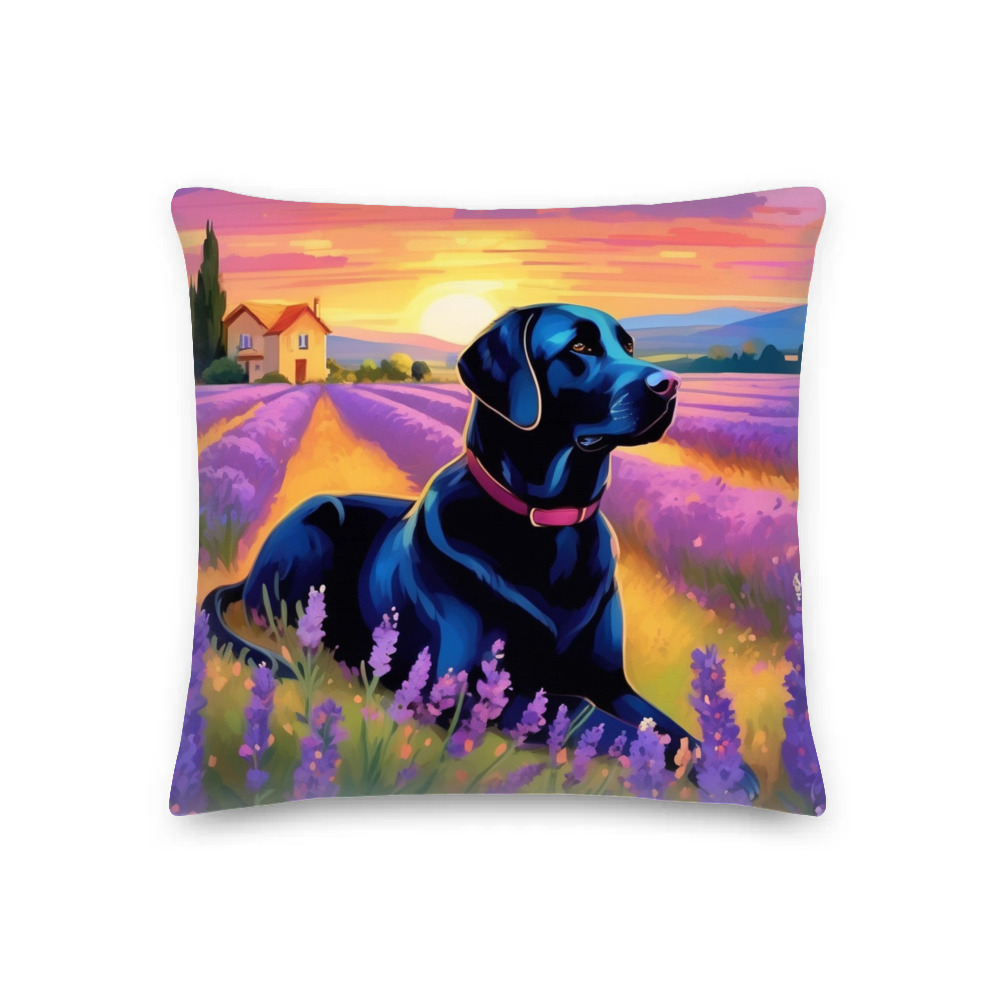 PugMug Custom Black Labrador Retriever Premium Pillow