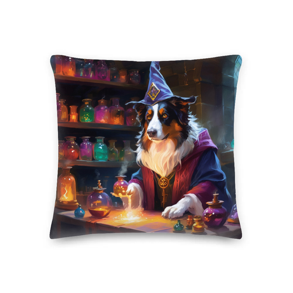 PugMug Custom Miniature American Shepherd Premium Pillow