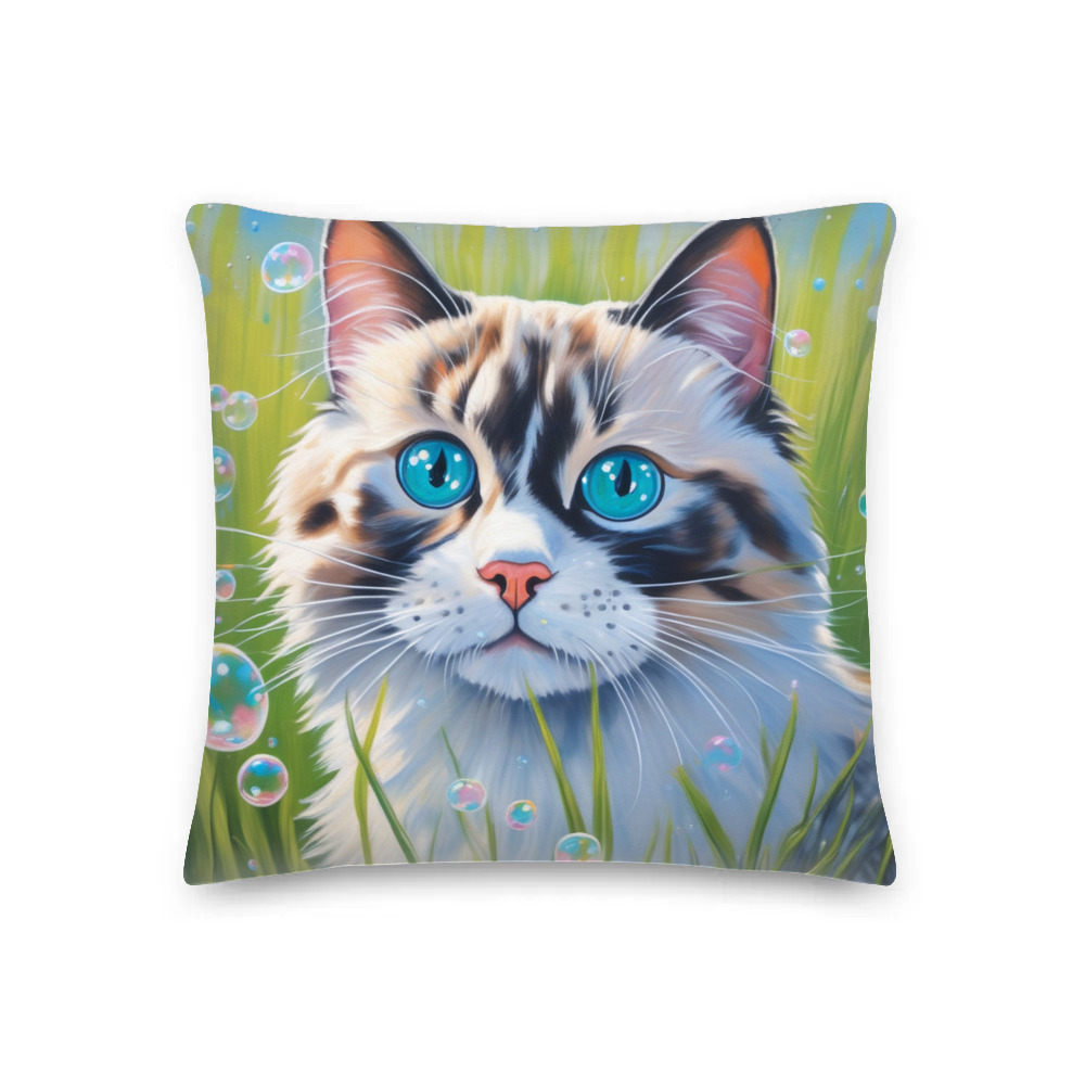 PugMug Custom Tabby Ragdoll Cat Premium Pillow