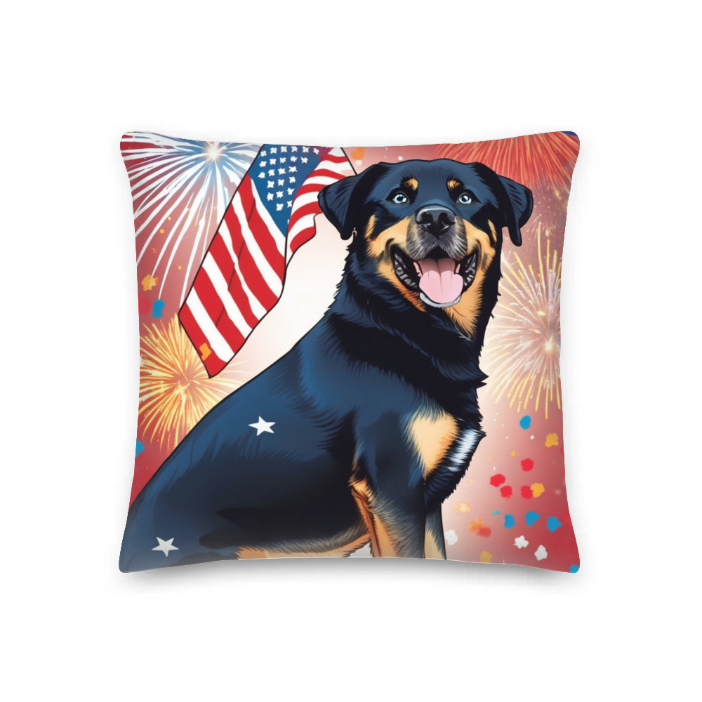 PugMug Custom Blue Premium Pillow