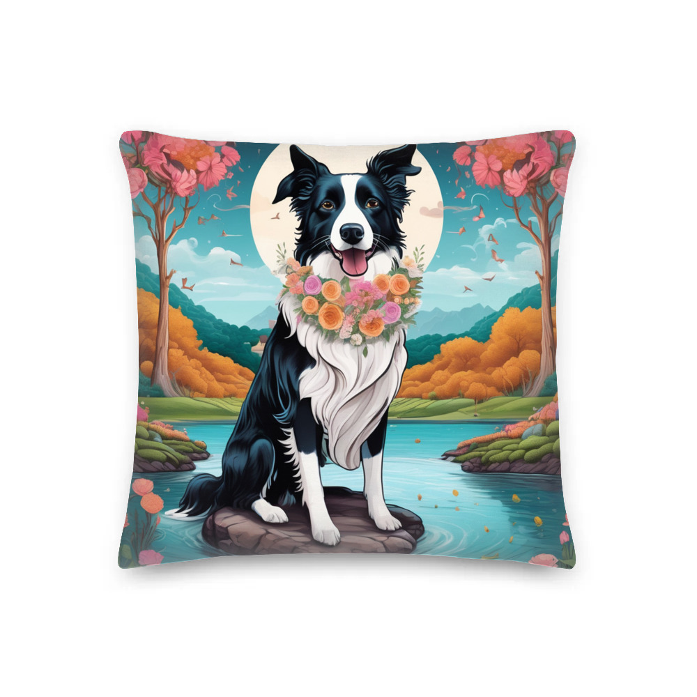 PugMug Custom Border Collie Premium Pillow