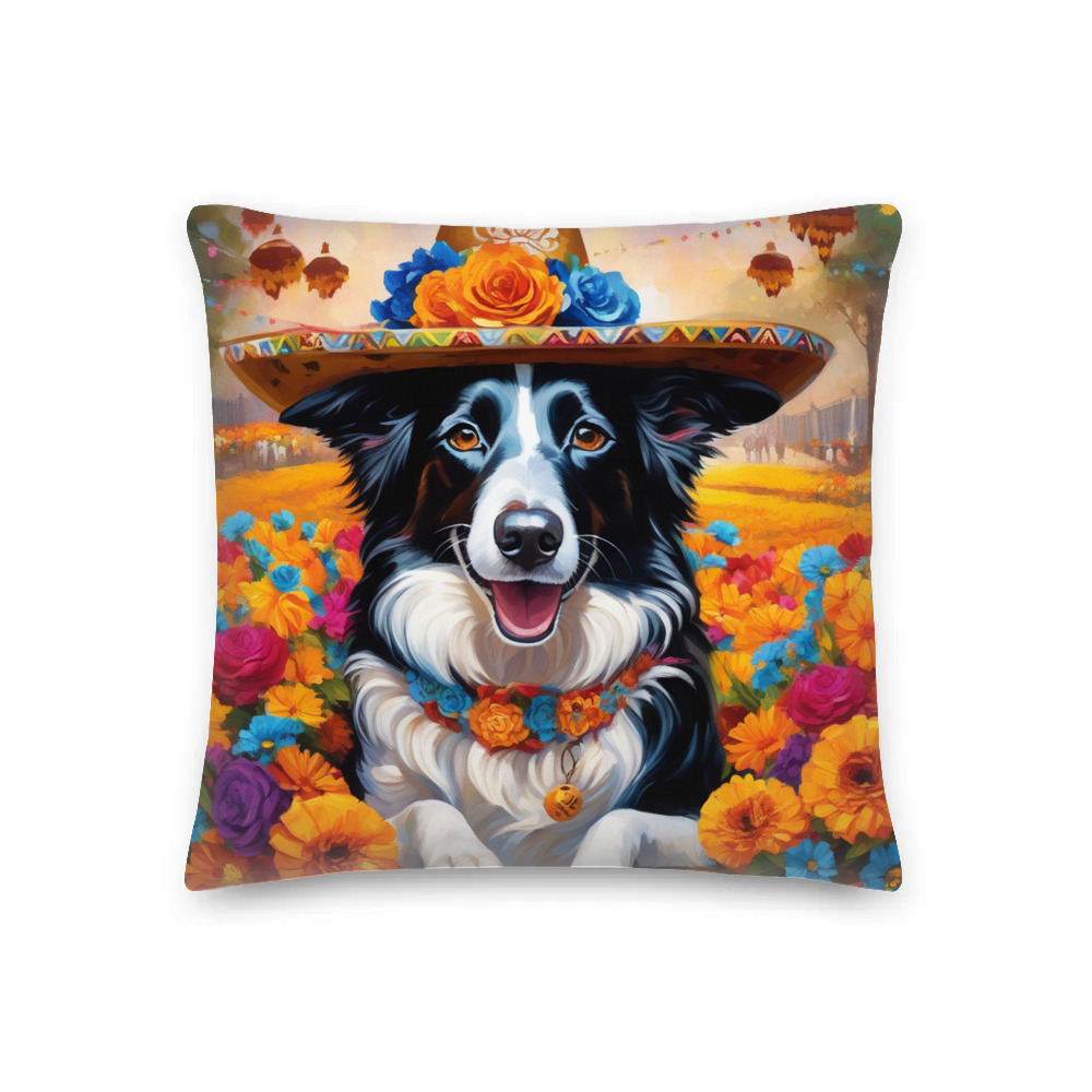 PugMug Custom Border Collie Premium Pillow