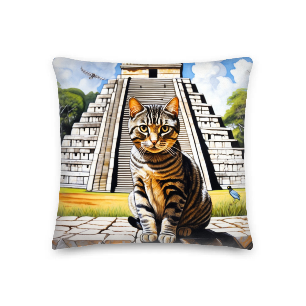 PugMug Custom Tabby Scottish Fold Cat Premium Pillow