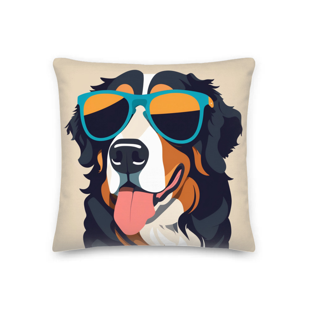 PugMug Custom Bernese Mountain Dog Premium Pillow