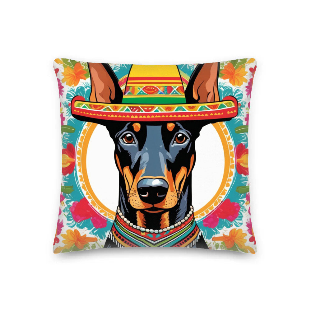 PugMug Custom Doberman Pinscher Premium Pillow