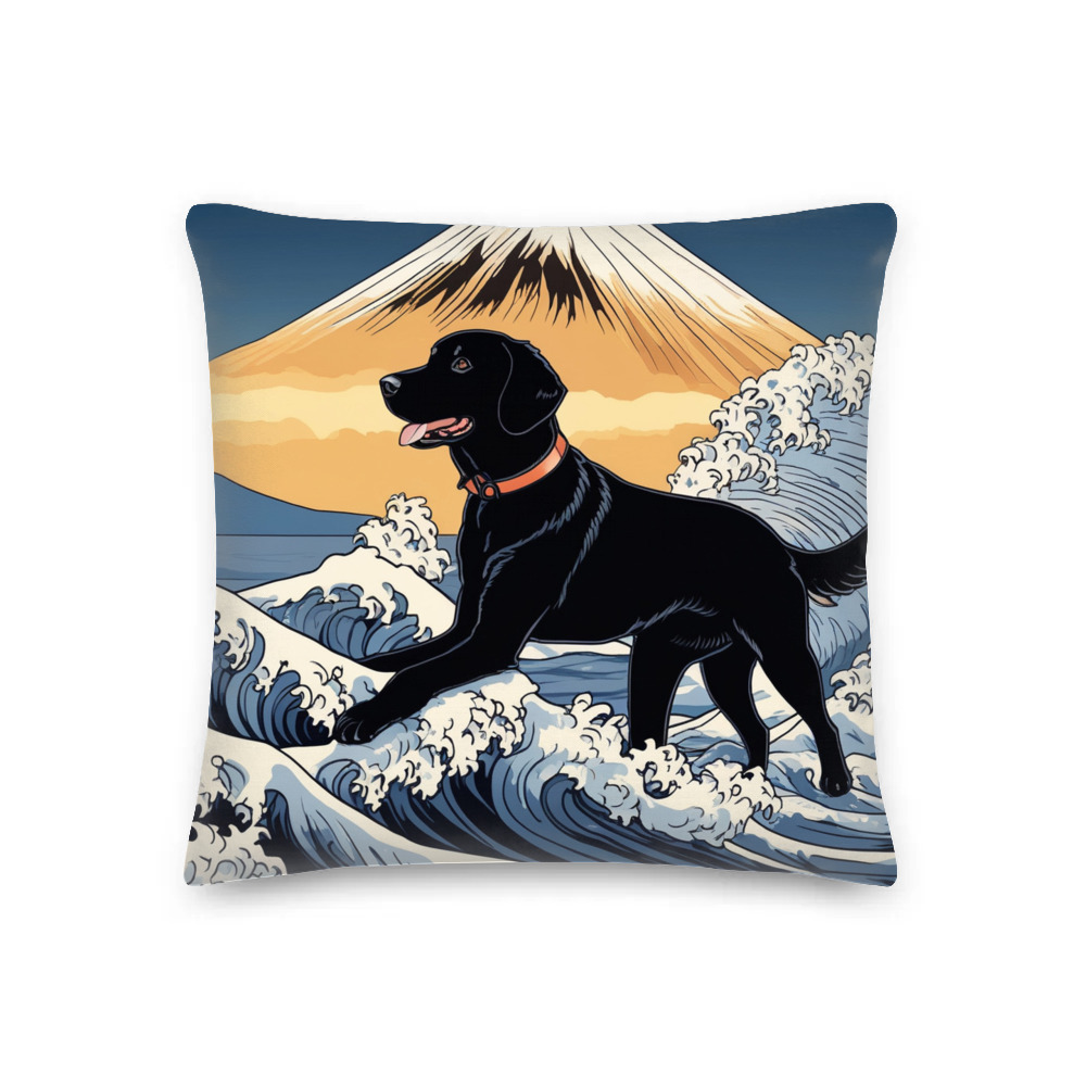 PugMug Custom Black Labrador Retriever Premium Pillow
