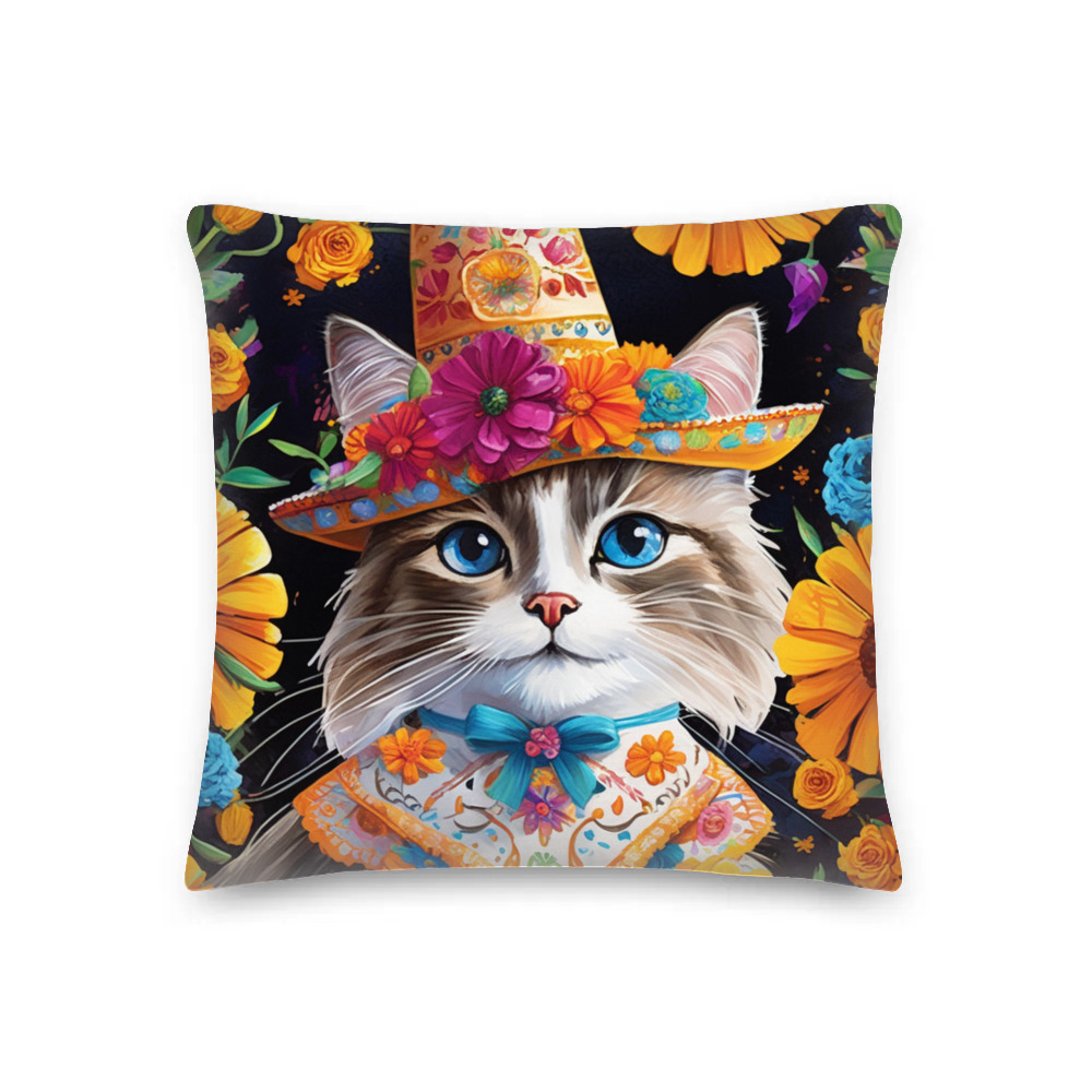 PugMug Custom Tabby Ragdoll Cat Premium Pillow