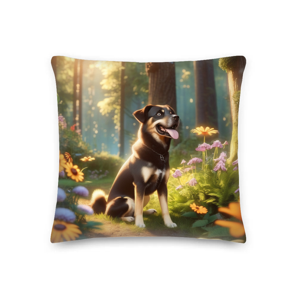 PugMug Custom Blue Premium Pillow