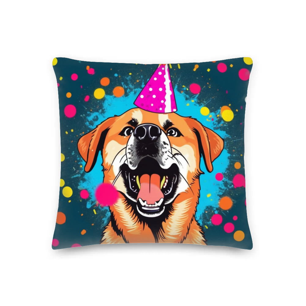 PugMug Custom Blue Premium Pillow