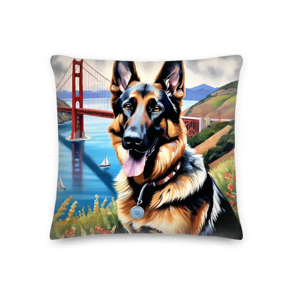 PugMug Custom German Shepherd Dog Premium Pillow