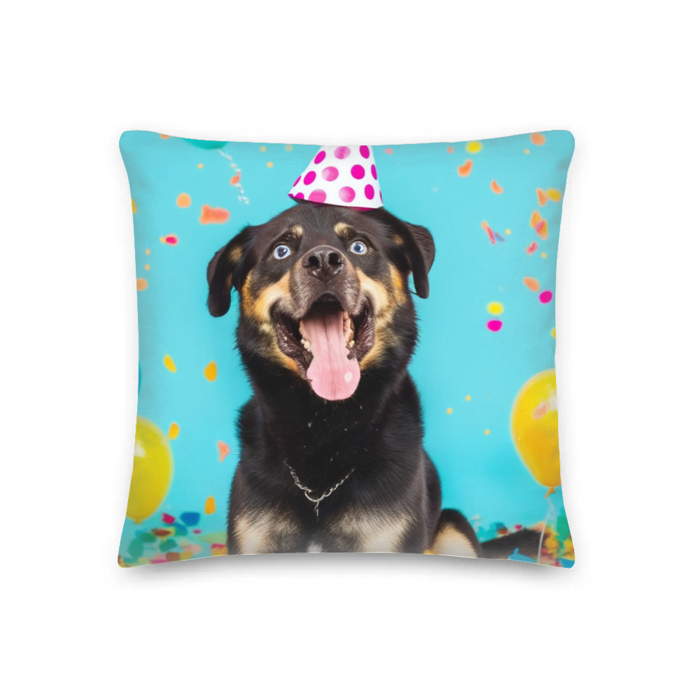PugMug Custom Blue Premium Pillow