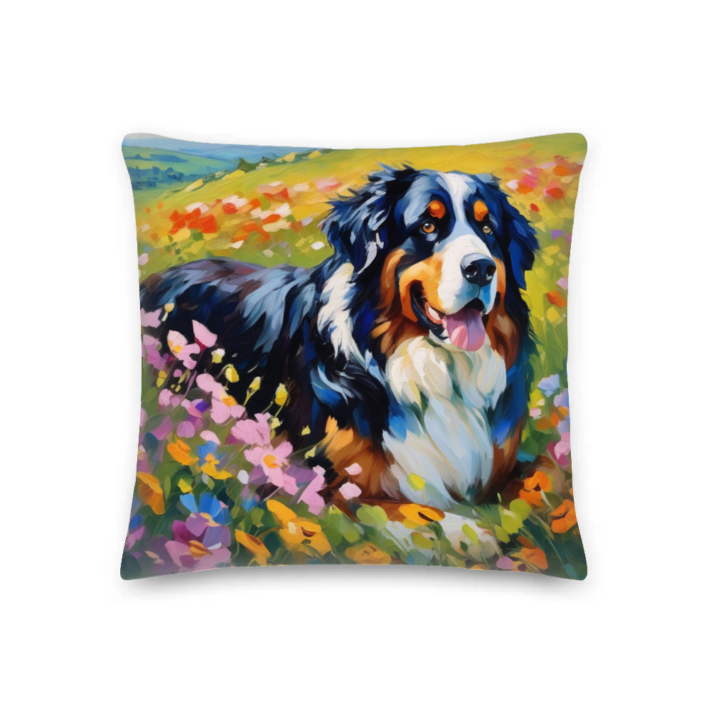 PugMug Custom Bernese Mountain Dog Premium Pillow
