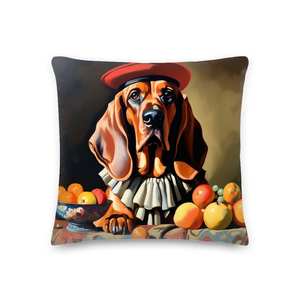 PugMug Custom Bloodhound Premium Pillow