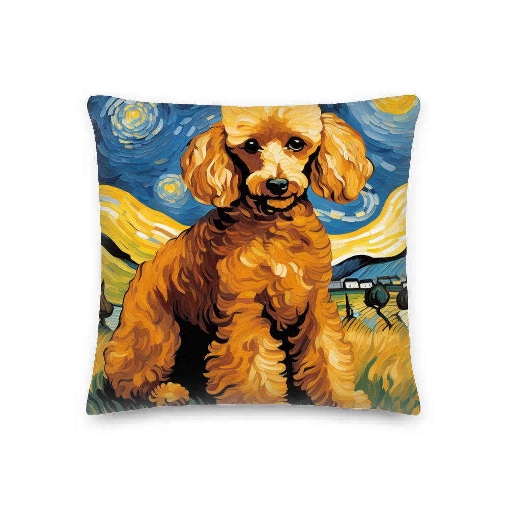 PugMug Custom Tan Poodle Premium Pillow