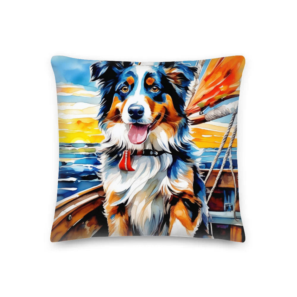 PugMug Custom Australian Shepherd Dog Premium Pillow